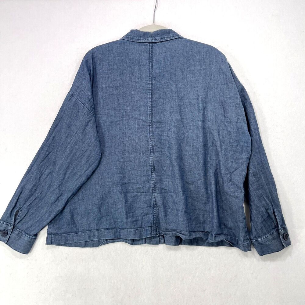 Eileen Fisher Indigo Jean Jacket - Picture 2 of 11